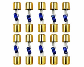 2 Absolute AGULB-40 5-Pack 40 Amp AGU Glass Fuses with Blue LED Blown Fuse Indicator