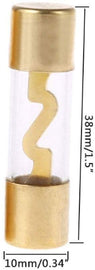 10 Absolute AGU150 150 Amp AGU gold plated fuses round glass fuse 10 pcs