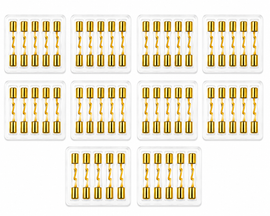 Absolute AGU80-50 50 Pack 80 Amp Gold-Plated AGU Glass Fuse