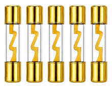Charger l'image dans la galerie, AT AGU-80-10 10 AGU 80 Amp Standard Gold Glass Fuses Tube Car Auto Audio Amplifier Home Marine