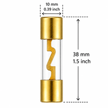 Charger l'image dans la galerie, AT AGU-80-10 10 AGU 80 Amp Standard Gold Glass Fuses Tube Car Auto Audio Amplifier Home Marine