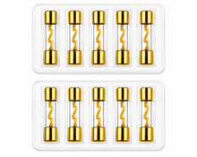 Charger l'image dans la galerie, AT AGU-80-10 10 AGU 80 Amp Standard Gold Glass Fuses Tube Car Auto Audio Amplifier Home Marine