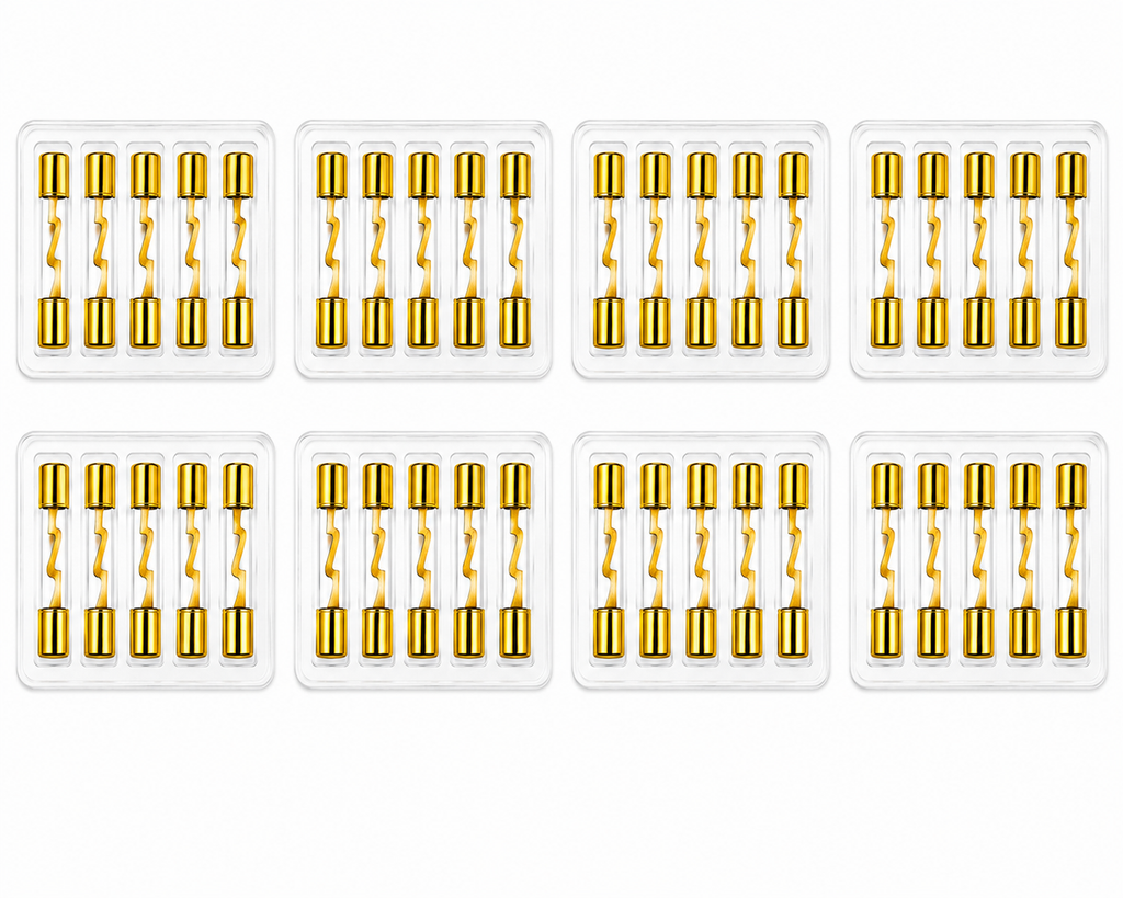 Absolute AGU80-40 40 Pack 80 Amp Gold-Plated AGU Glass Fuse