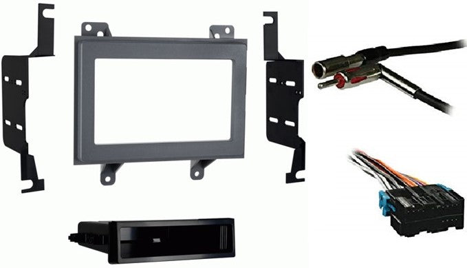 Absolute AK99-3045G Fits Chevy S 10 Pickup 1994-1997 Double DIN Harness Antenna Gray Dash Kit Package