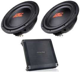 Alpine BBX-T600 600W 2-ohm 2 Ch Amplifier & 2 DSW2500 12