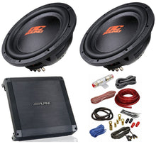 Load image into Gallery viewer, Alpine BBX-T600 600W 2 Ch Amplifier &amp; 2 DSW2500 12" Subwoofer &amp; 4G Amp Kit