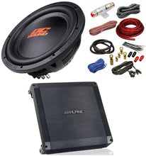 Charger l'image dans la galerie, Alpine BBX-T600 600W 2 Ch Amplifier &amp; DSW2500 12" Subwoofer &amp; 4G Amp Kit
