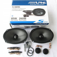 Charger l'image dans la galerie, Alpine S-S69C 260w 6x9" Car Audio Component Speakers w/1 Tweeters