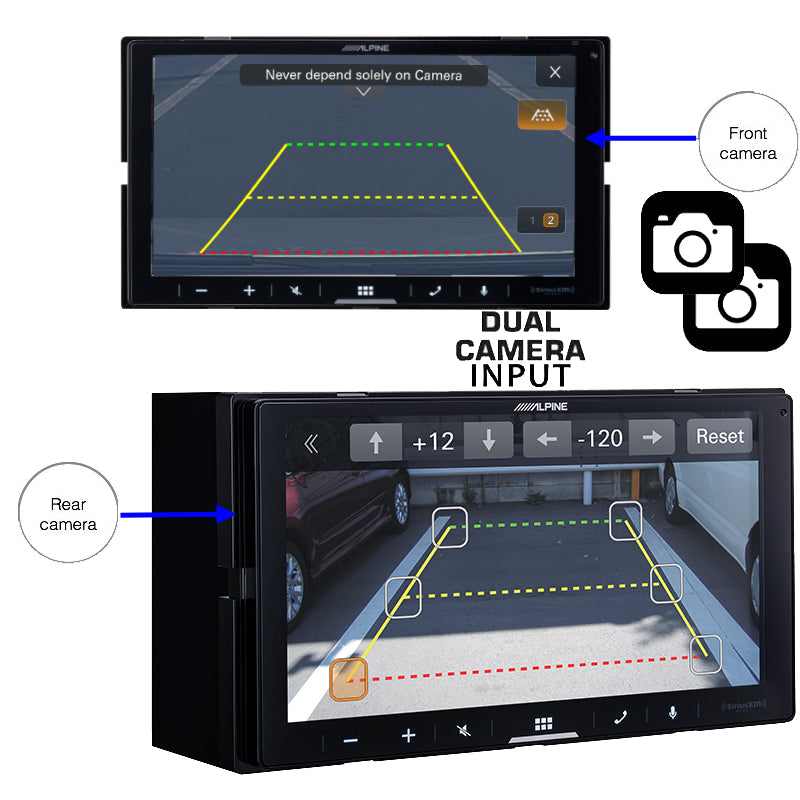 Alpine ILX-W770 7" Wireless Apple CarPlay Android Auto & S2-S40C 4" Component Speakers, Mobile Holder, Tape