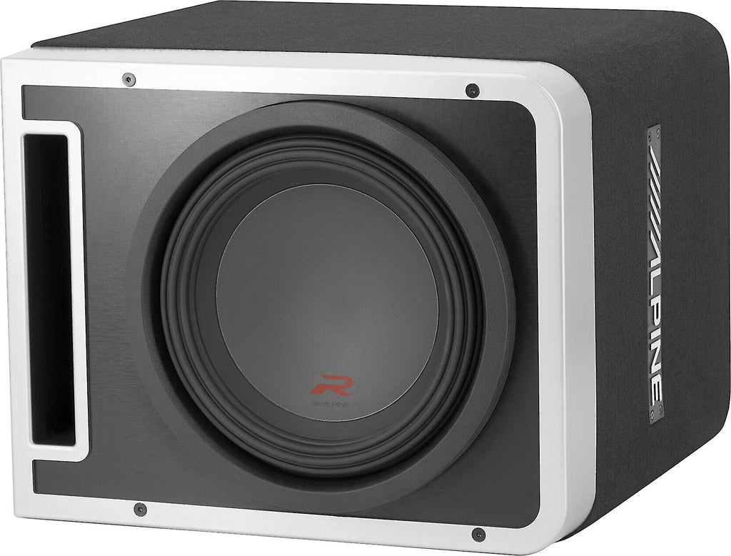 2 Alpine R-SB12V Loaded 12" 750w R-W12D4 Subwoofers+Ported Sub Enclosure Box