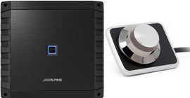 Alpine S2-A60M S-Series Class D 600 W Mono Subwoofer Amplifier + RUX-H01 Halo Bass Knob
