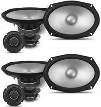 Load image into Gallery viewer, 2 Alpine S Series S2-S69C 6x9&quot; Hi-Res Component Car Audio Speaker System &amp; KIT10 Installation AMP Kit