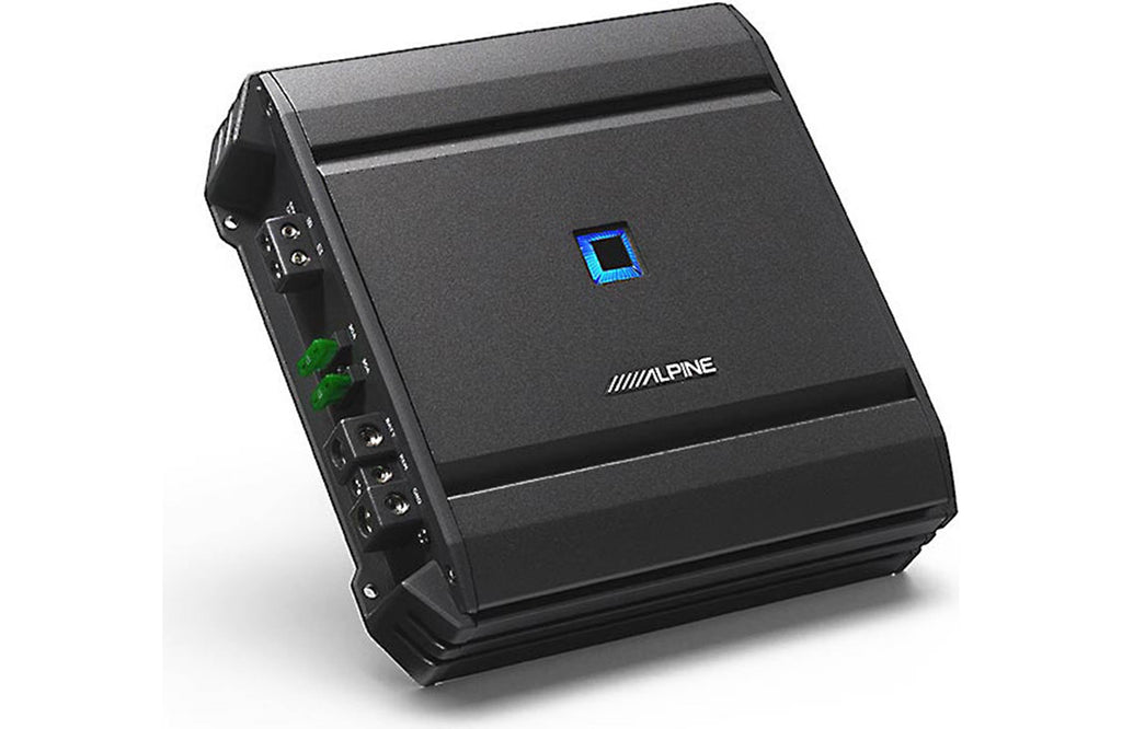 Alpine S2-A60M  Mono-Channel 600 Watts S-Series Class-D Amplifier + 4 Gauge Complete Amplifier Kit