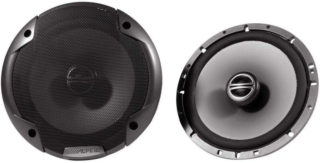 2 Pair Alpine SPE-6000 Car Speaker<BR/>480W Max, 120W RMS 6.5" 2-Way Type-E Coaxial Speakers w/ Silk Tweeters