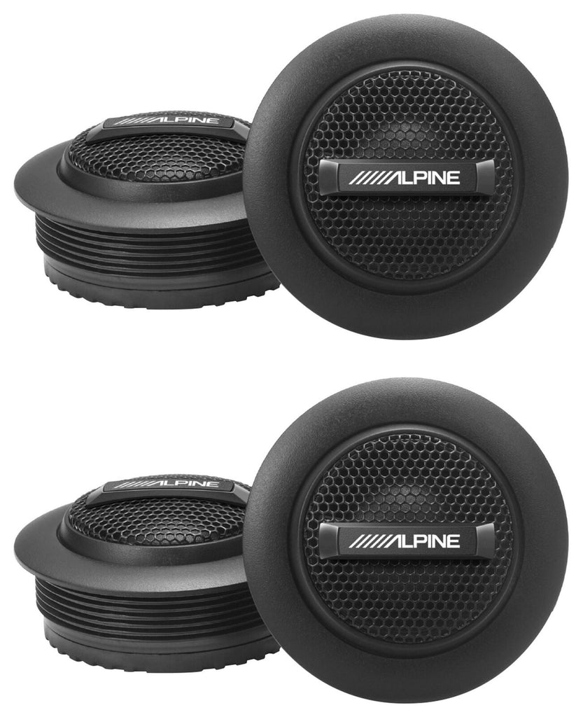 2 Alpine S-S10TW 240W S-Series 1" Silk Dome Tweeter Set