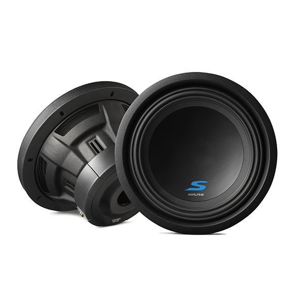 Alpine S-W8D4 Car Subwoofer<br/> 900W Max (300W RMS) 8" S-Series Dual 4 Ohm Car Subwoofers