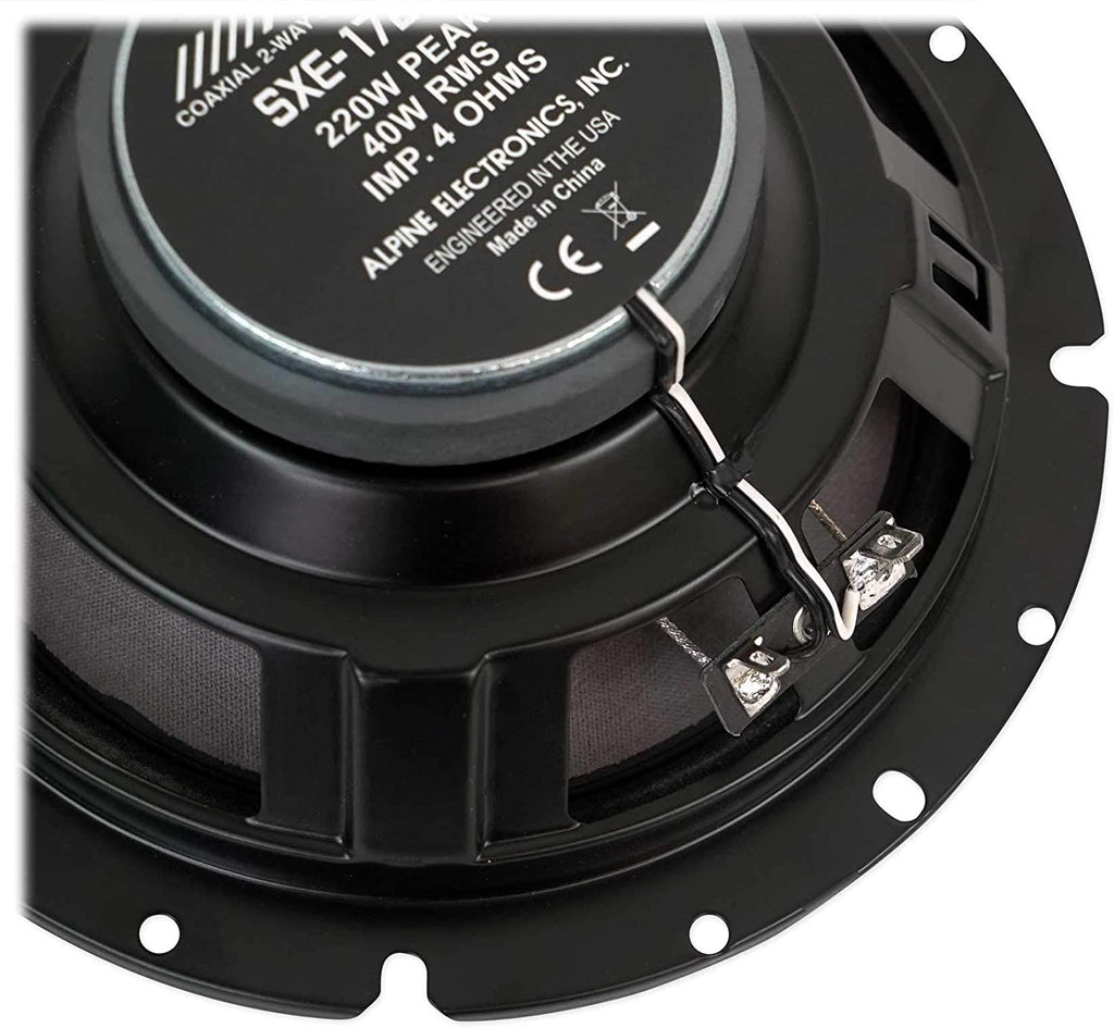 Alpine SXE-1751S 6.5" 280w Component + SXE1726S 6.5" 220W Car Audio Coaxial Speakers