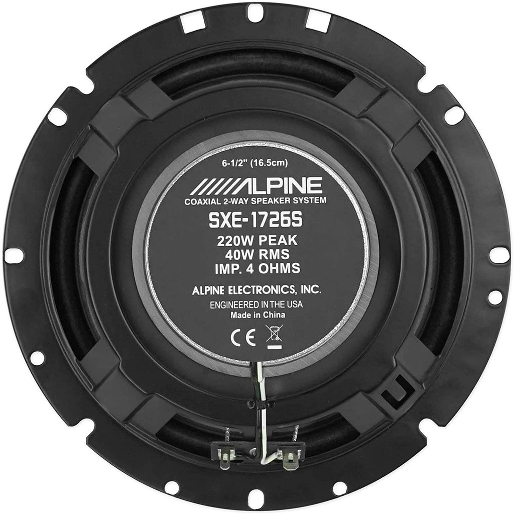 2 Pair Alpine SXE1726S 6.5" 220w 2-Way Car Audio Coaxial Speakers