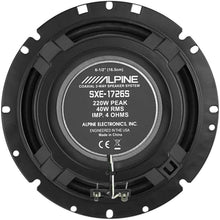 Load image into Gallery viewer, Alpine SXE-1751S 6.5" 280w Component + SXE1726S 6.5" 220W Car Audio Coaxial Speakers