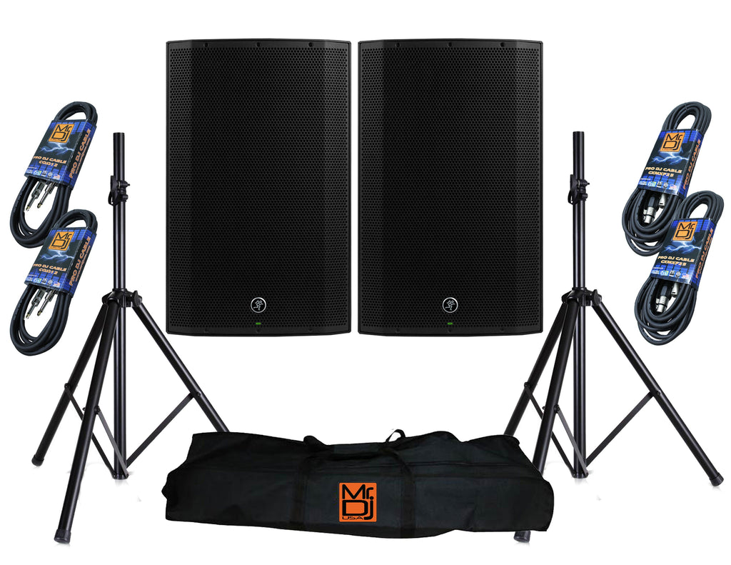 Mackie Thump12A 12 Inch Powered Loudspeaker with Speaker Stands and Cables