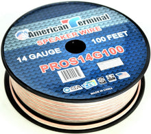 Charger l&#39;image dans la galerie, American Terminal PROS14100 14 Gauge Speaker Wire 100&#39; 14 Gauge PRO PA DJ Car Home Marine Audio Speaker Wire Cable Spool