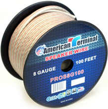 Charger l&#39;image dans la galerie, 2 American Terminal PROS8G100 100&#39; 8 Gauge PRO PA DJ Car Home Marine Audio Speaker Wire Cable Spool