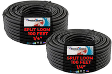 Charger l&#39;image dans la galerie, TSLT14-200 200 feet 1/4&quot; split loom wire tubing hose cover auto home marine