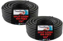 Load image into Gallery viewer, 200 feet 1/4&quot; split loom wire tubing hose cover auto home marine