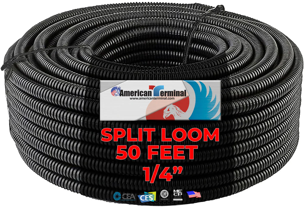 A/T SLT14 1000 FEET 1/4" SPLIT LOOM WIRE TUBING HOSE COVER AUTO HOME MARINE