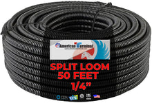 Charger l'image dans la galerie, A/T SLT14 50 FEET 1/4" SPLIT LOOM WIRE TUBING HOSE COVER AUTO HOME MARINE