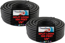 Load image into Gallery viewer, American Terminal ATSLT18 200 Feet 1/8&quot; split loom wire tubing hose cover auto home marine