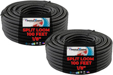 Charger l&#39;image dans la galerie, American Terminal ATSLT18 200 Feet 1/8&quot; split loom wire tubing hose cover auto home marine