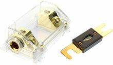 Load image into Gallery viewer, Absolute USA ANH-0 Gold Inline ANL Fuse Holder Fits 0, 2, 4 Gauge with 200AMP Fuse