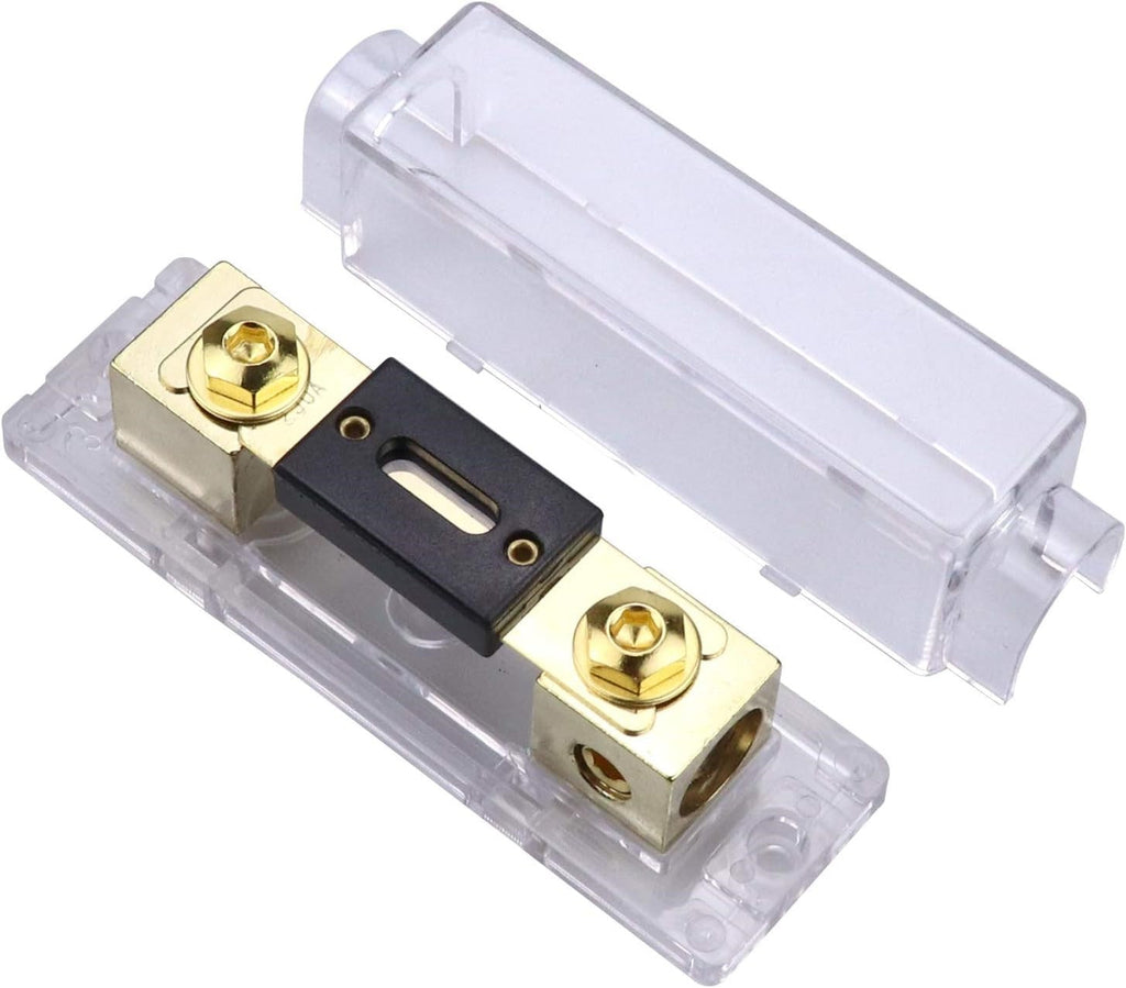 Absolute ANH-3 0/2/4 Gauge AWG in-Line ANL Fuse Holder & Gold Plated 120 Amp Fuse