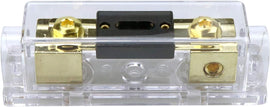 Absolute ANH-3 0/2/4 Gauge AWG in-Line ANL Fuse Holder & Gold Plated 300 Amp Fuse