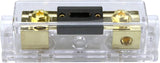 Absolute ANH-3 0/2/4 Gauge AWG in-Line ANL Fuse Holder & Gold Plated 80 Amp Fuse