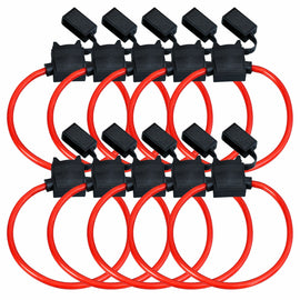 10XP Audio XATC8G ATC Fuse Holder<br/>8 Gauge ATC In-Line Blade Fuse Holder OFC Copper Wire Protection