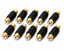Charger l'image dans la galerie, American terminal ATFF-100B-10 Gold RCA Female-to-Female Coupler Adapter 10 Pack