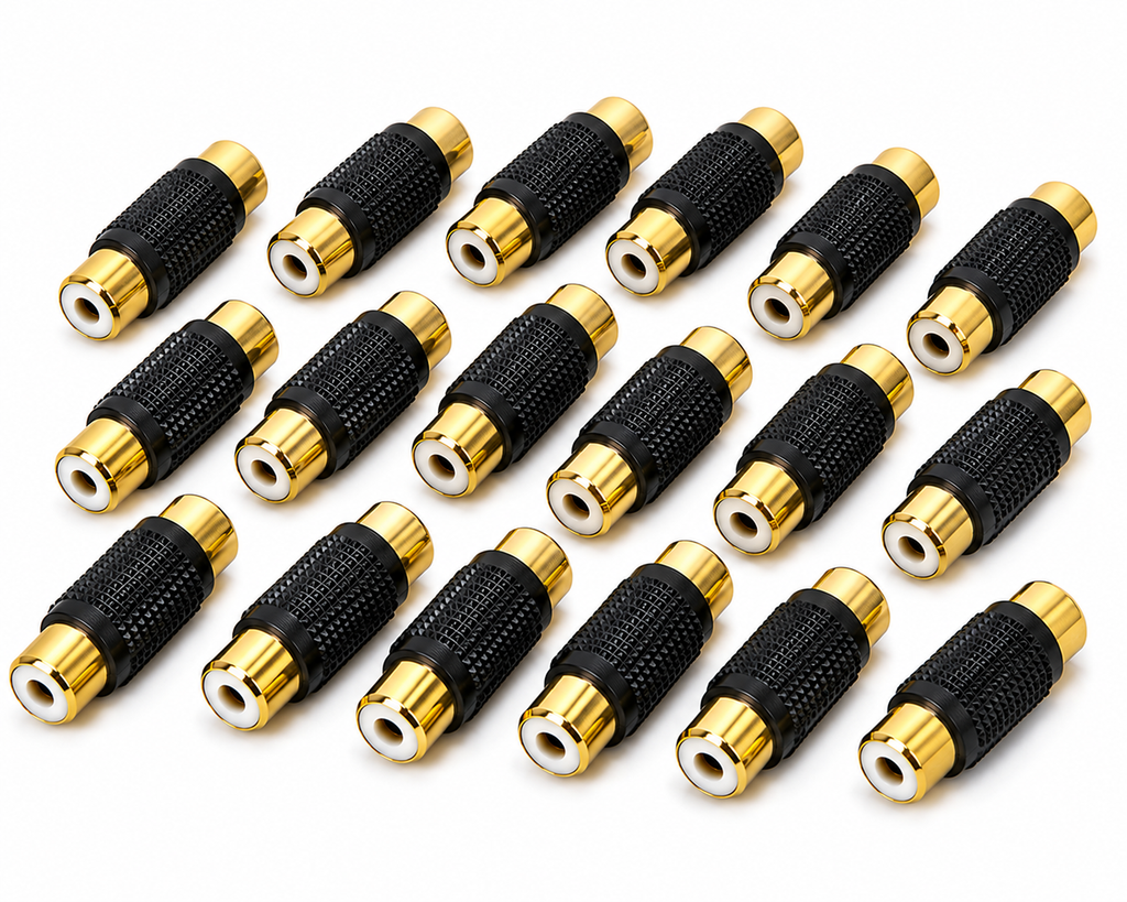 American terminal ATFF-100B-20 Gold RCA Female-to-Female Coupler Adapter 20 Pack