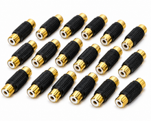 Load image into Gallery viewer, American terminal ATFF-100B-20 Gold RCA Female-to-Female Coupler Adapter 20 Pack