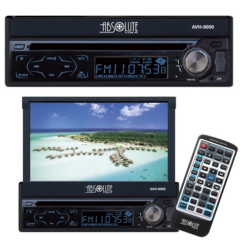 Absolute 7" INDASH CAR STEREO MOTORIZED DVD / CD / MP3/ USB + 6.5" 3-WAY SPEAKER