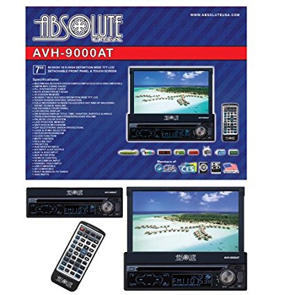 Absolute AVH-9000AT 7-Inch In-Dash Multimedia Touch Screen System With 2 Pairs Of Pioneer TS-A6886R 6x8 Speakers And Free Absolute TW600 Tweeter