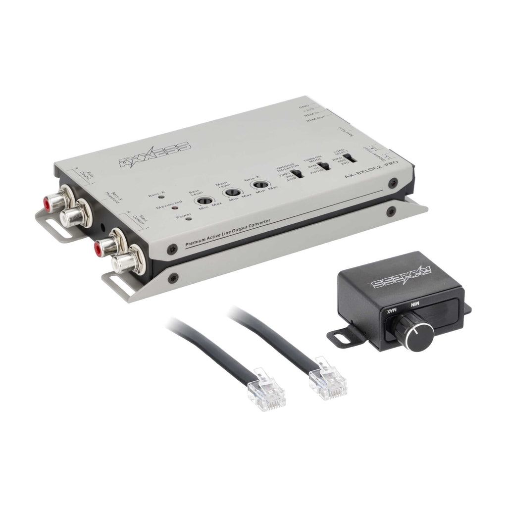 Axxess AX-BXLOC2-PRO 4CH Active Line Output Converters with Bass Restoration + Bass Boost