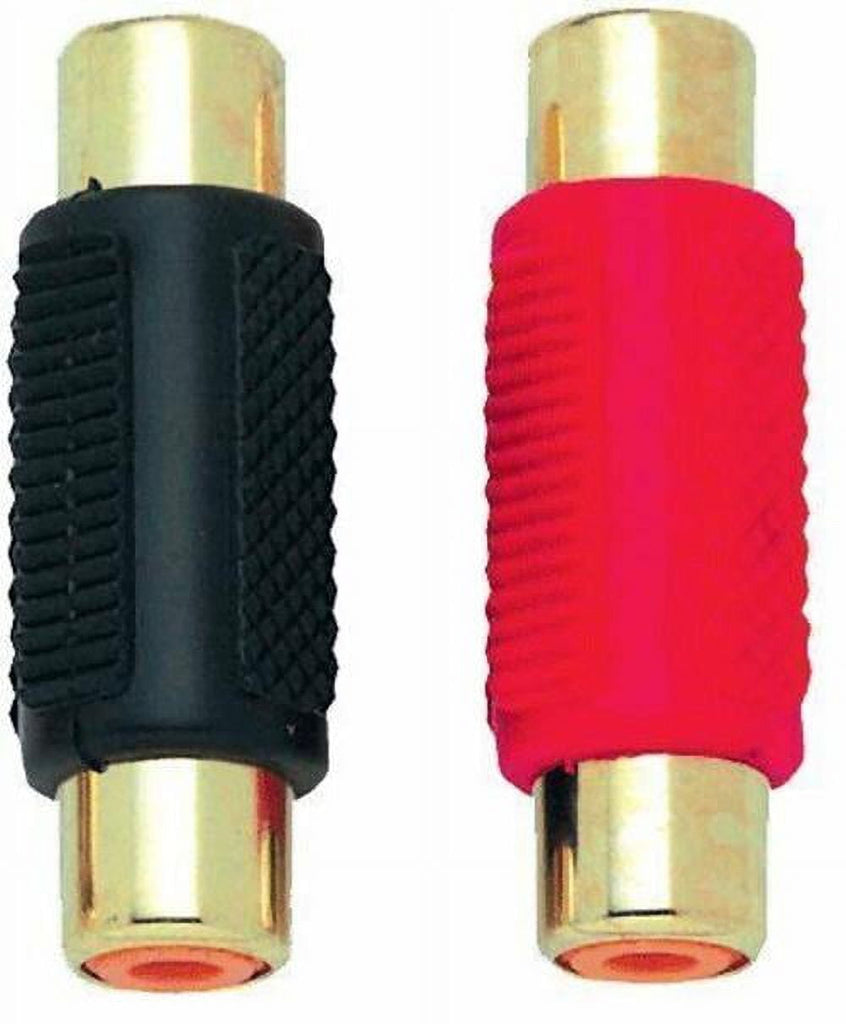 Absolute FF100-10 Female-to-Female RCA Barrel Connector Red & Black (10 Pack)