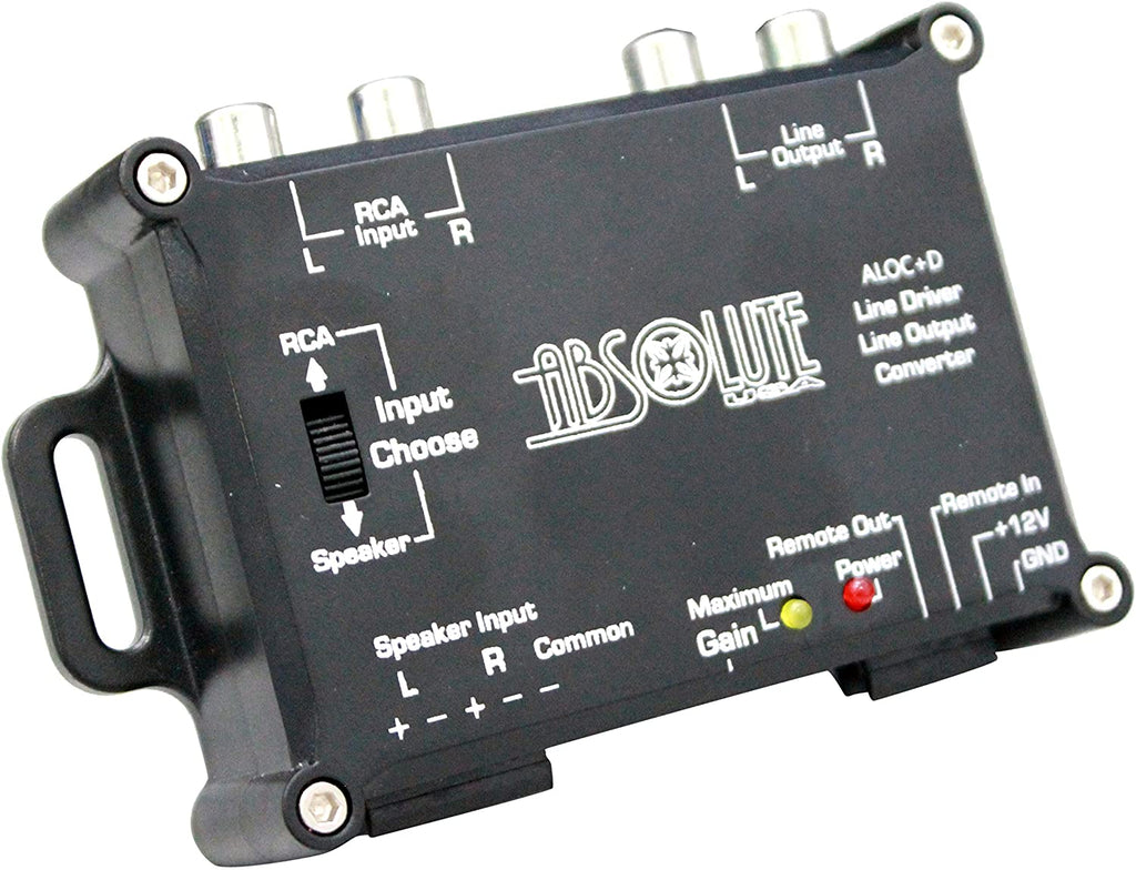 Absolute ALOC+D Line Driver/Line Output Hi to Low RCA Converter With Built In Remote Turn On Output