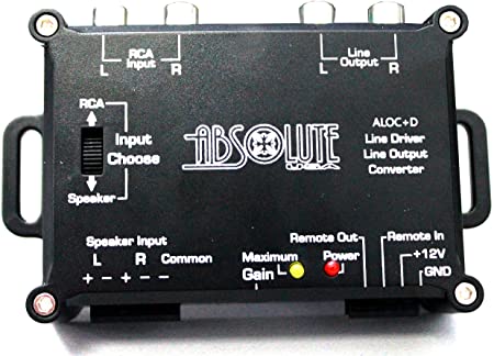 Absolute ALOC+D Line Driver/Line Output Hi to Low RCA Converter Built In Remote Turn On Output Bundle