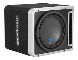 Alpine S-SB10V 10" Vented Loaded Halo Enclosure with Alpine KTA-30MW Mono and KTA-30FW 4-Channel Weather Resistant Amplifiers