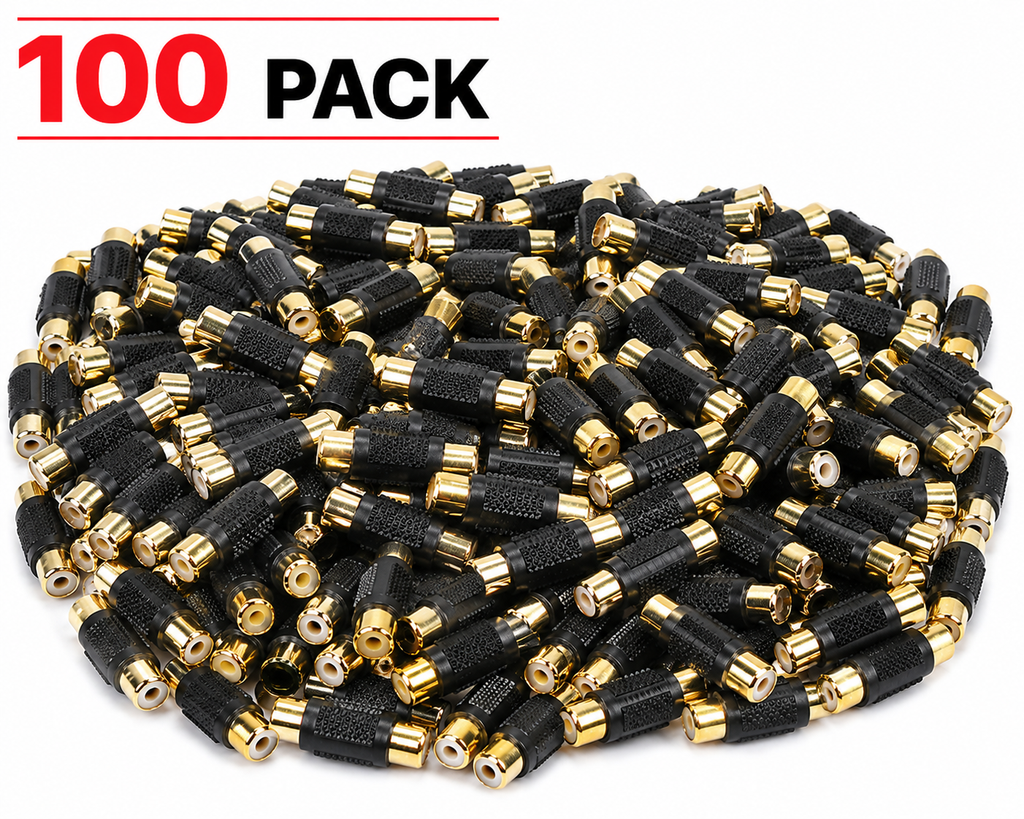 American terminal ATFF-100B-100 Gold RCA Female-to-Female Coupler Adapter 100 Pack