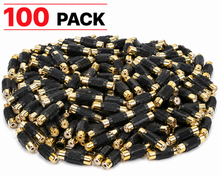 Load image into Gallery viewer, Absolute FF-100B-100 Gold RCA Female-to-Female Coupler Adapter 100 Pack
