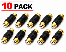 Charger l'image dans la galerie, American terminal ATFF-100B-10 Gold RCA Female-to-Female Coupler Adapter 10 Pack
